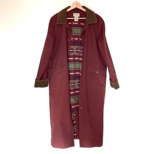 LL Bean Long Chore Coat Size Medium
